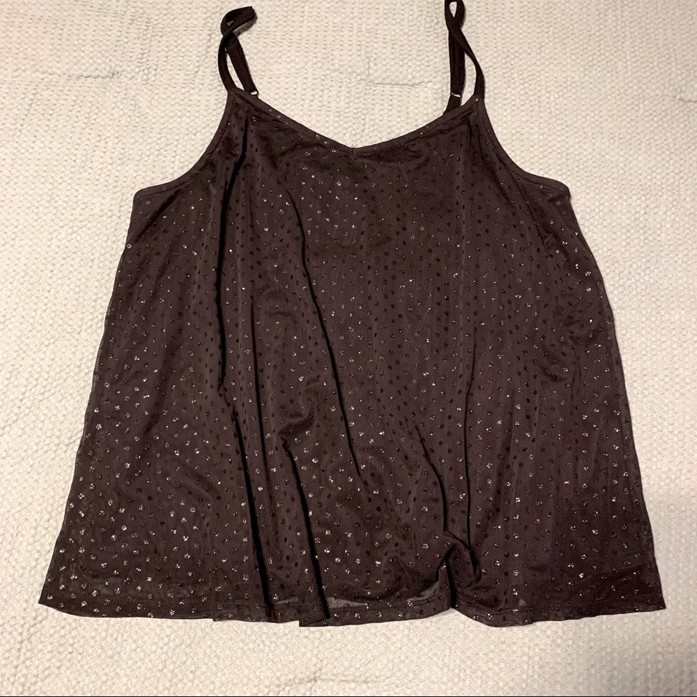 Black Glitter Tank